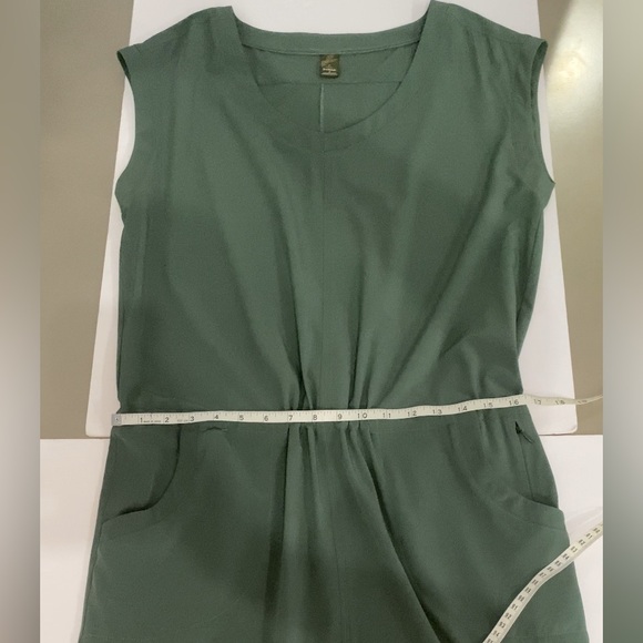 Prana Norma Sleeveless Athleisure Activewear Dress, Green, Size M - Picture 6 of 12